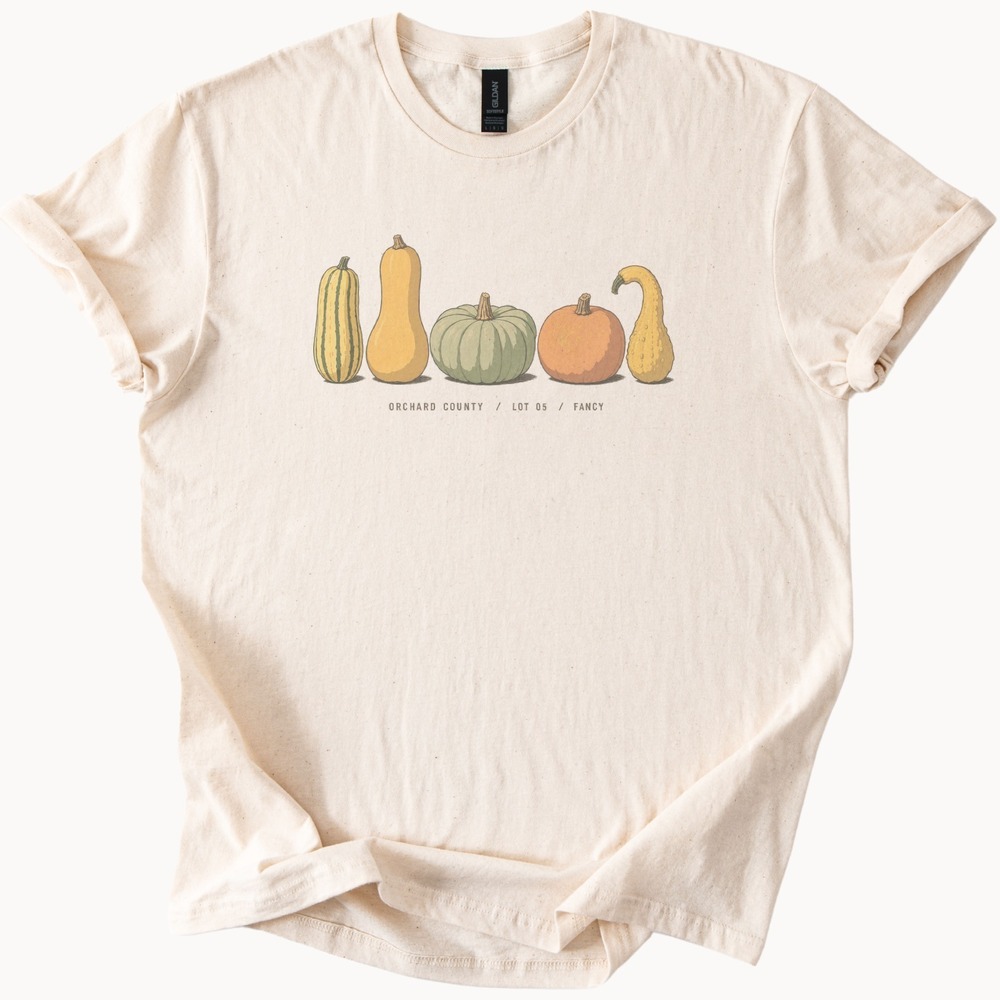 Orchard County Lot 05 Fancy Autumn Gourds Tee
